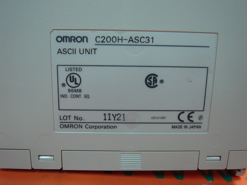 OMRON C200H-ASC31 ASCII UNIT - 裕益科技自動化設備可程式編碼器PLC分散式控制系統DCS